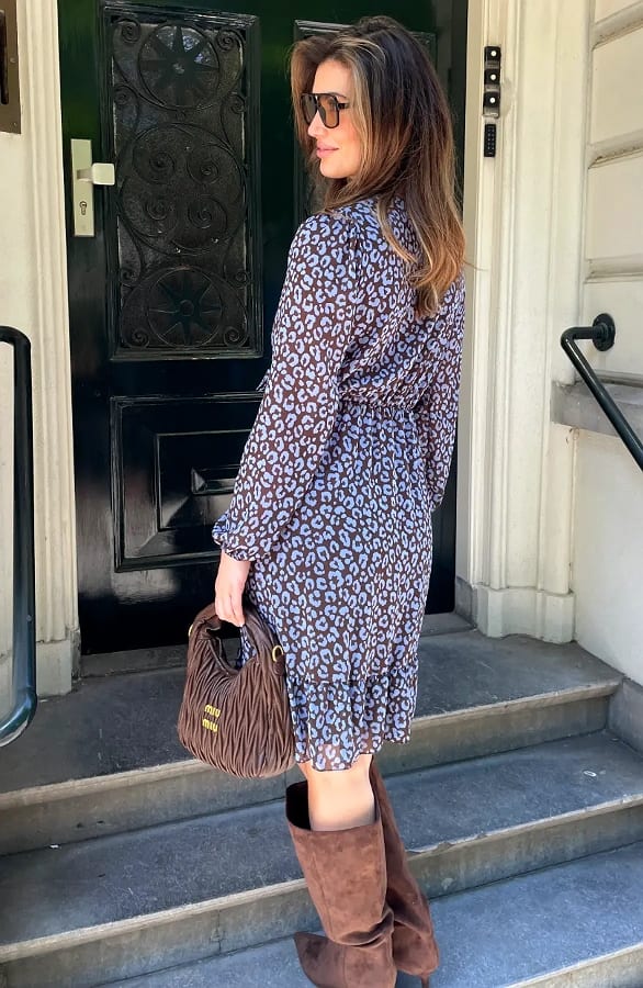 Elegant Dress Ellie Leopard Baby Blue – alle jurkjes — foto 6