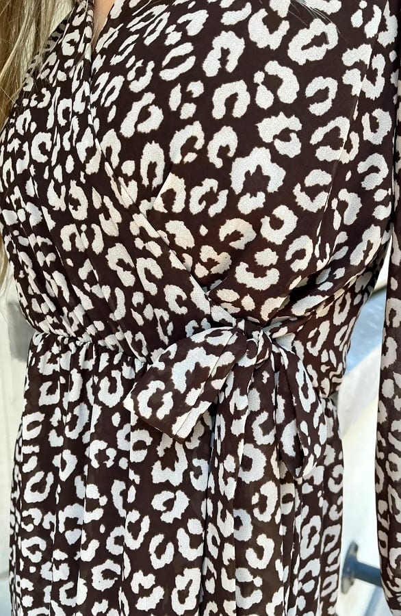 Elegant Dress Ellie Leopard Choco – alle jurkjes — foto 5