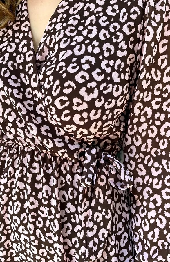 Elegant Dress Ellie Leopard Dust Pink – alle jurkjes — foto 5