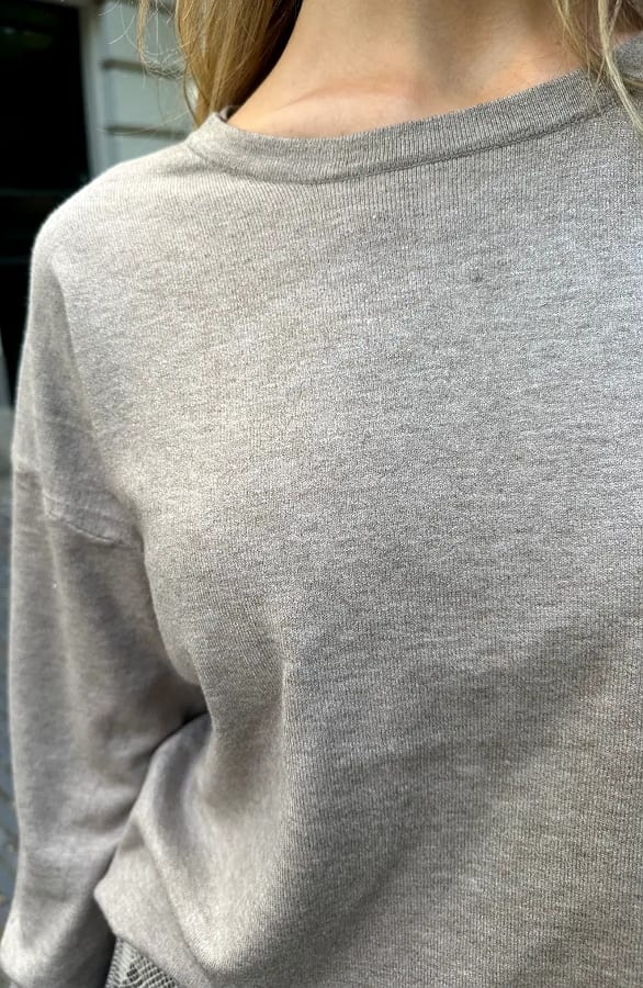 Essential Long Sleeve Top Taupe – shirts & tops, foto 7