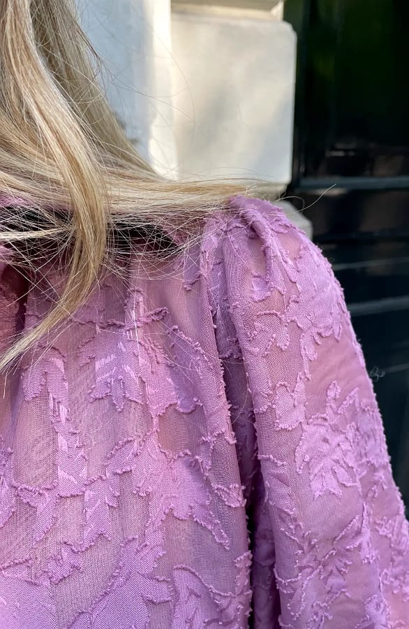 Floral Mesh Blouse Mauve – kleding — foto 6