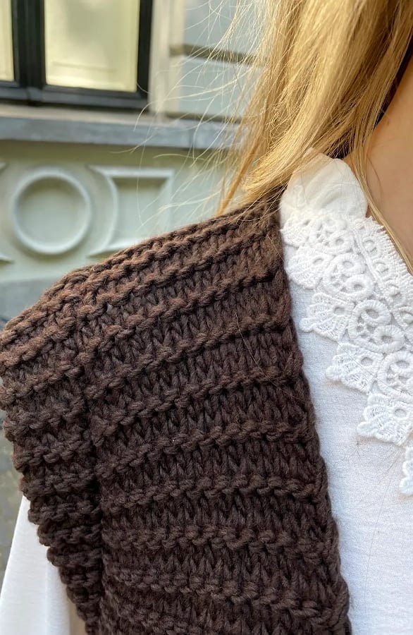 Grof Gebreid Gilet Kiek Choco – vesten — foto 6