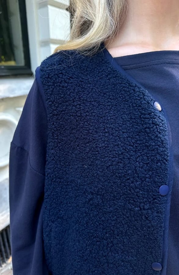 Knitted Teddy Gilet Navy – vesten — foto 5