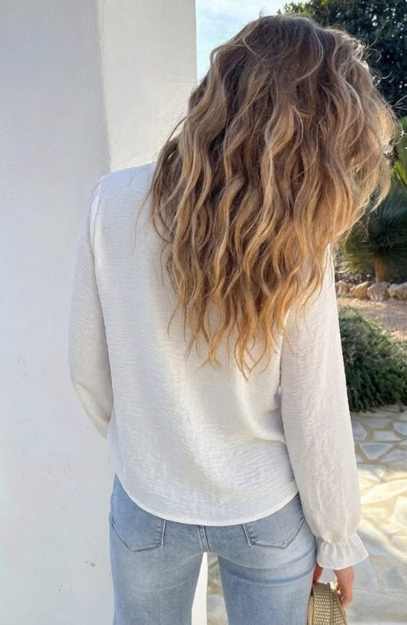 Limited Boho Blouse Daisy Ecru – kleding — foto 4