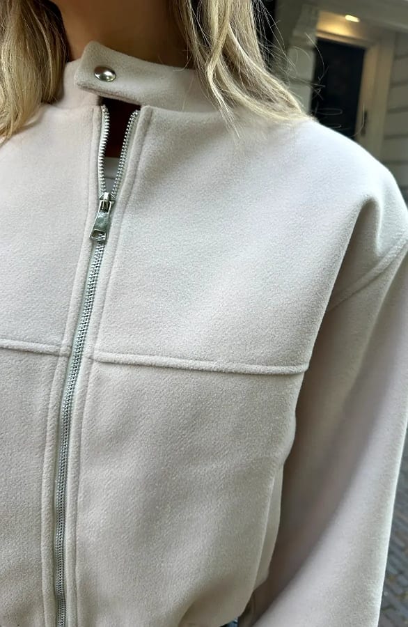 Lined Bomber Jacket Beige – jassen — foto 5