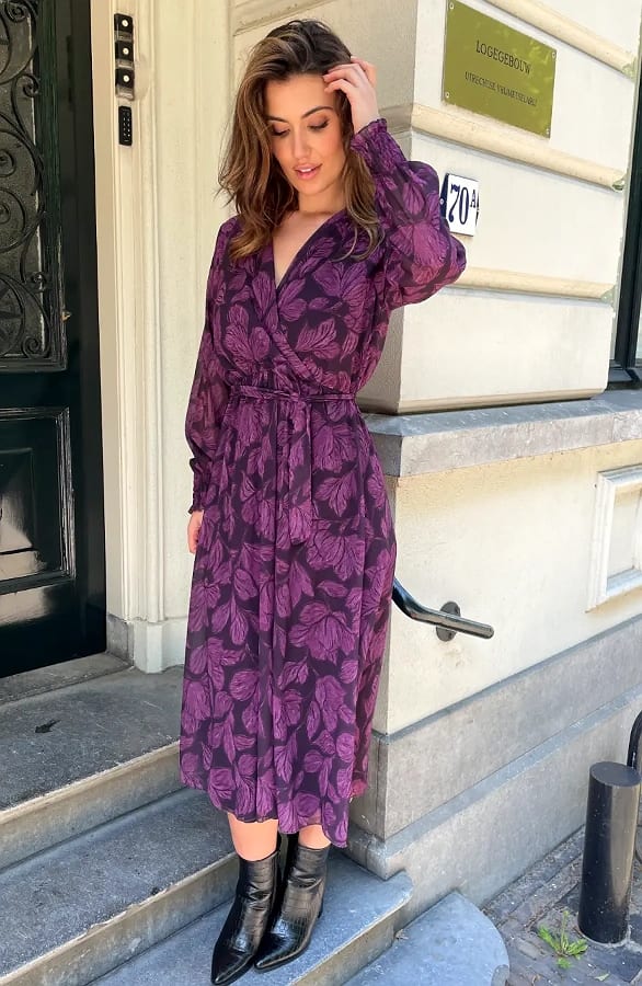 Maxi Dress Leaves Purple – alle jurkjes — foto 7