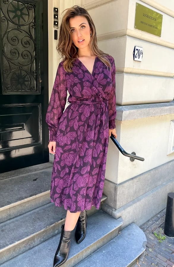 Maxi Dress Leaves Purple – alle jurkjes — foto 2