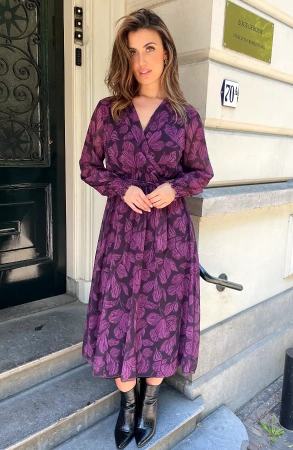 Maxi Dress Leaves Purple – alle jurkjes — foto 3