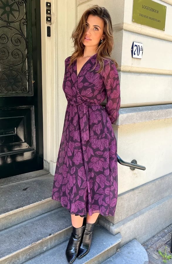 Maxi Dress Leaves Purple – alle jurkjes — foto 4