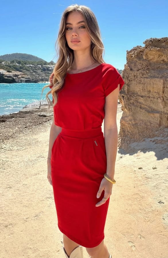 Noa Dress Red – alle jurkjes — foto 2