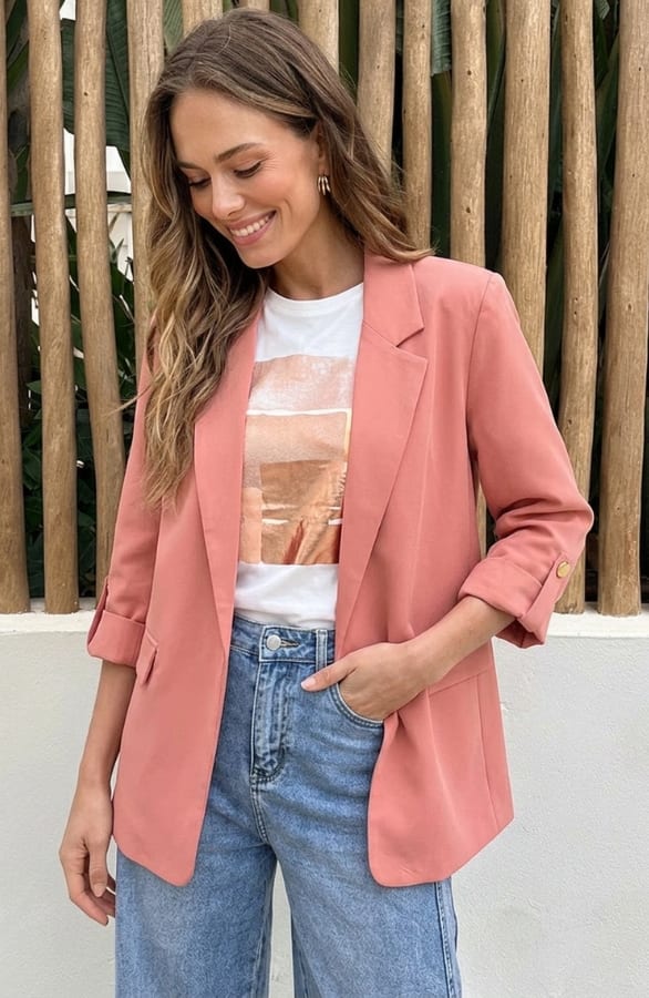 Oversized Blazer Fianna Peach – blazers — foto 3
