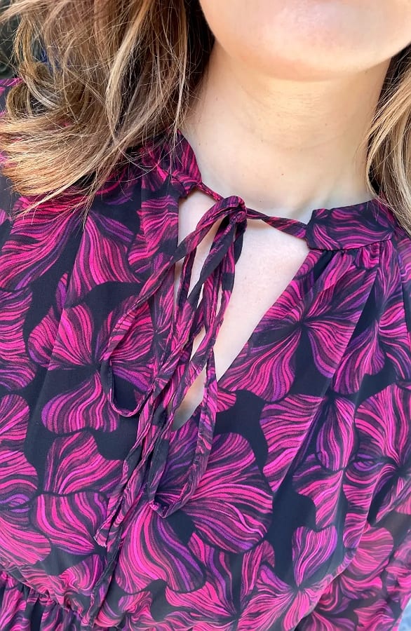 Printed Ruffle Jurk Red – alle jurkjes — foto 5