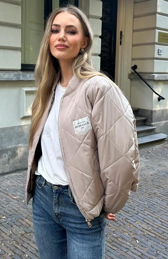 Quilted Jacket Muse Club Beige – jassen — foto 5