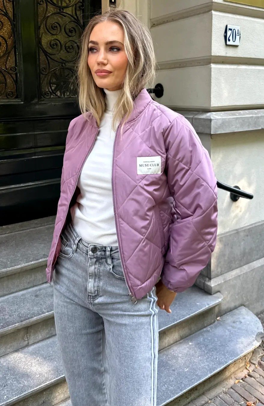Quilted Jacket Muse Club Mauve – jassen — foto 4