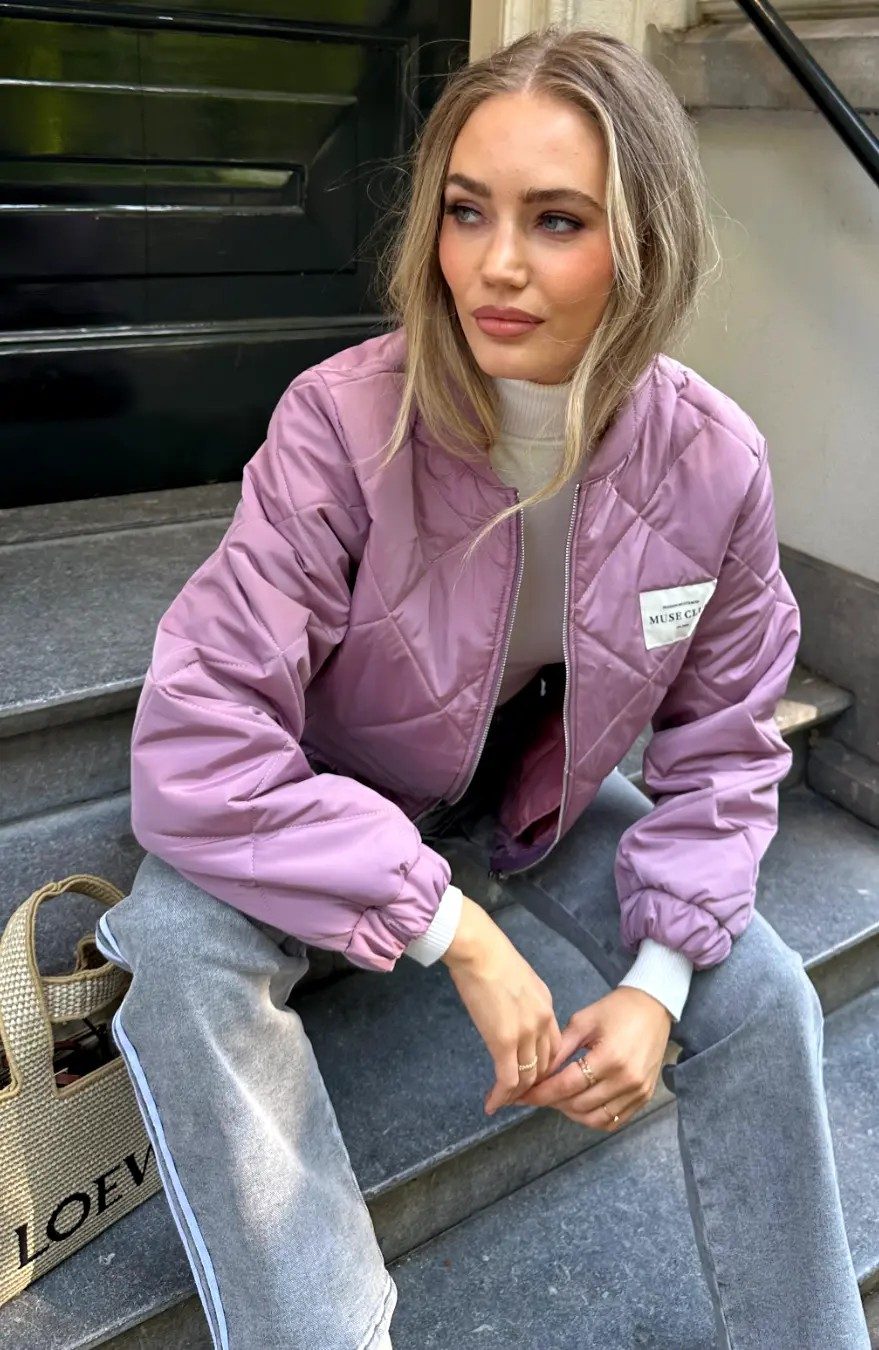 Quilted Jacket Muse Club Mauve – jassen — foto 3