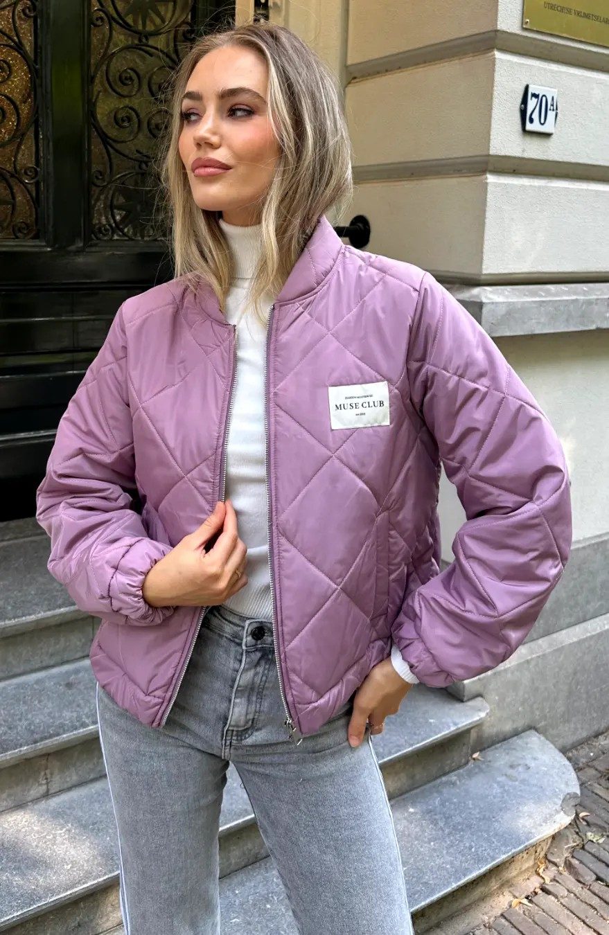 Quilted Jacket Muse Club Mauve – jassen — foto 5