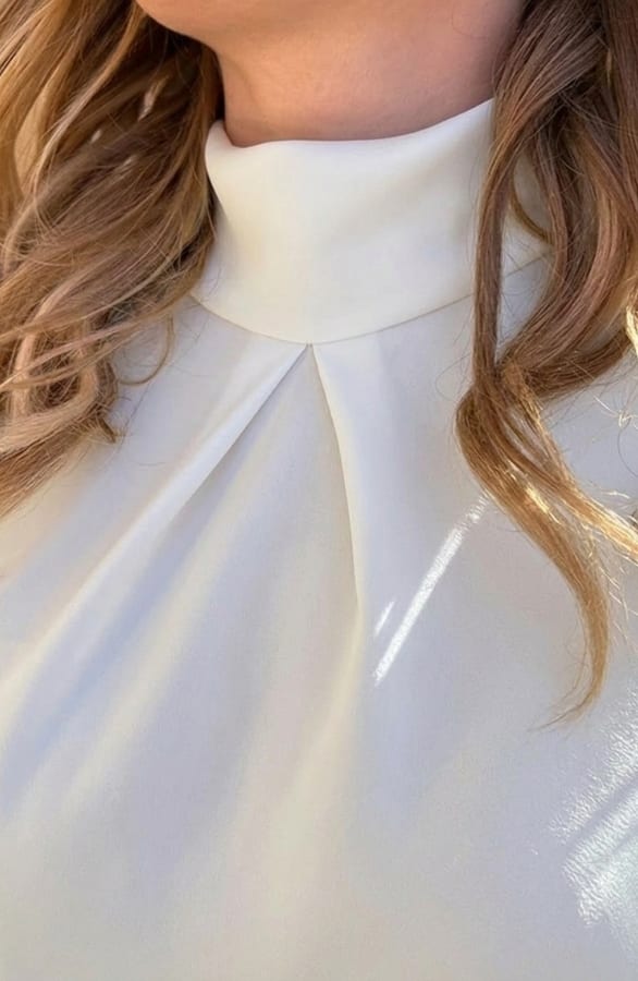 Satijnen Col Top Ecru – shirts & tops — foto 5