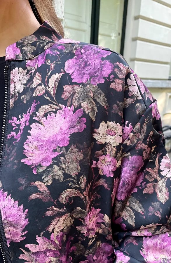 Silk Floral Bomber Jacket – jassen, foto 8