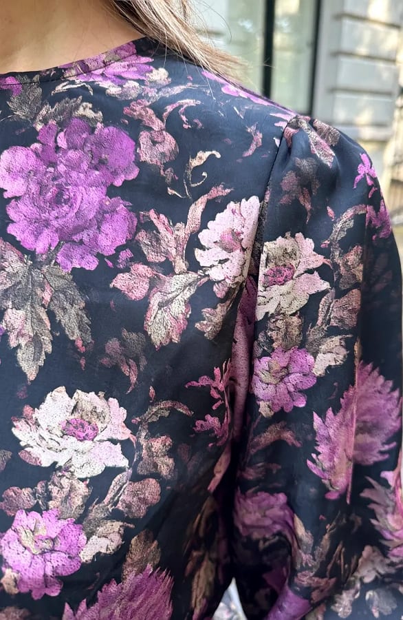 Silk Floral Longsleeve Top – dameskleding, foto 8
