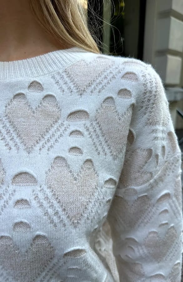 Soft Hartjes Sweater Ecru – truien — foto 6