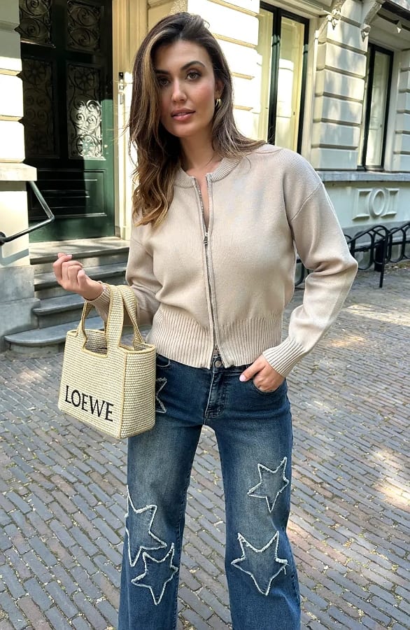 Soft Zip Cardigan Beige – vesten — foto 2