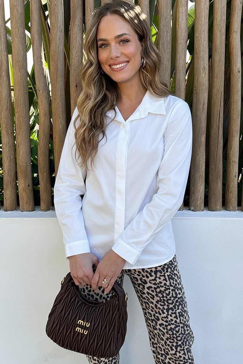 Tie Detail Blouse Ecru – kleding — foto 5