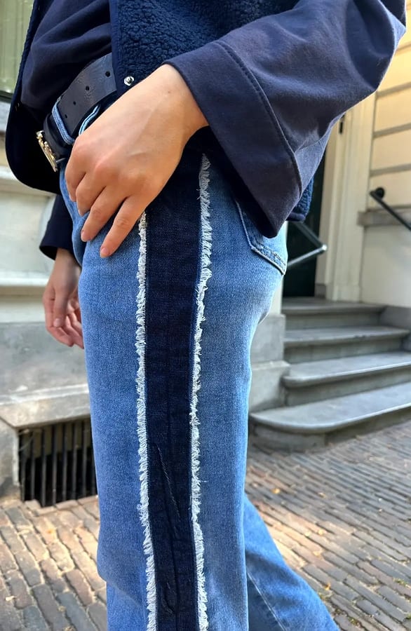 Wide Leg Jeans Dez Rafel Bies Mid Blue — foto 8