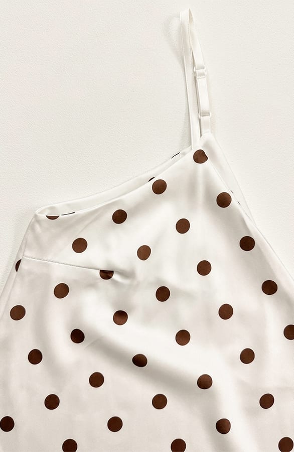 Zijden Top Loïs Polkadot Beige Choco – shirts & tops — foto 6