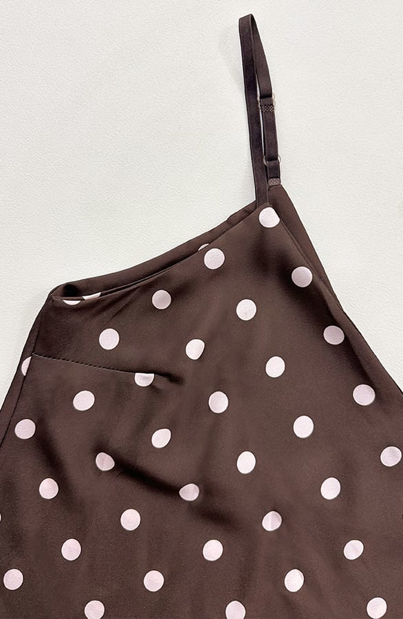 Zijden Top Loïs Polkadot Bruin Roze – shirts & tops — foto 6