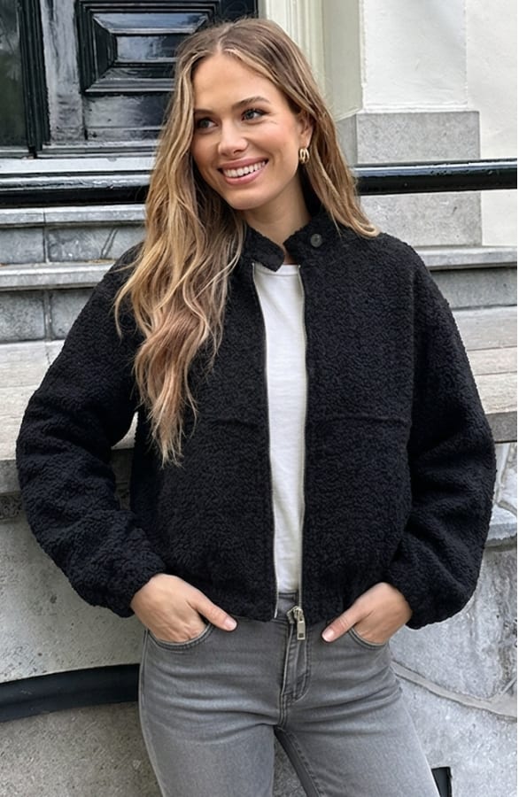 Teddy Bomberjas Zwart