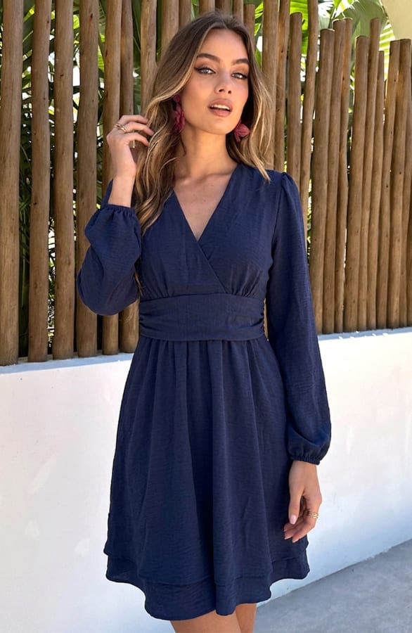 Elegant Bow Dress Navy – alle jurkjes — foto 3