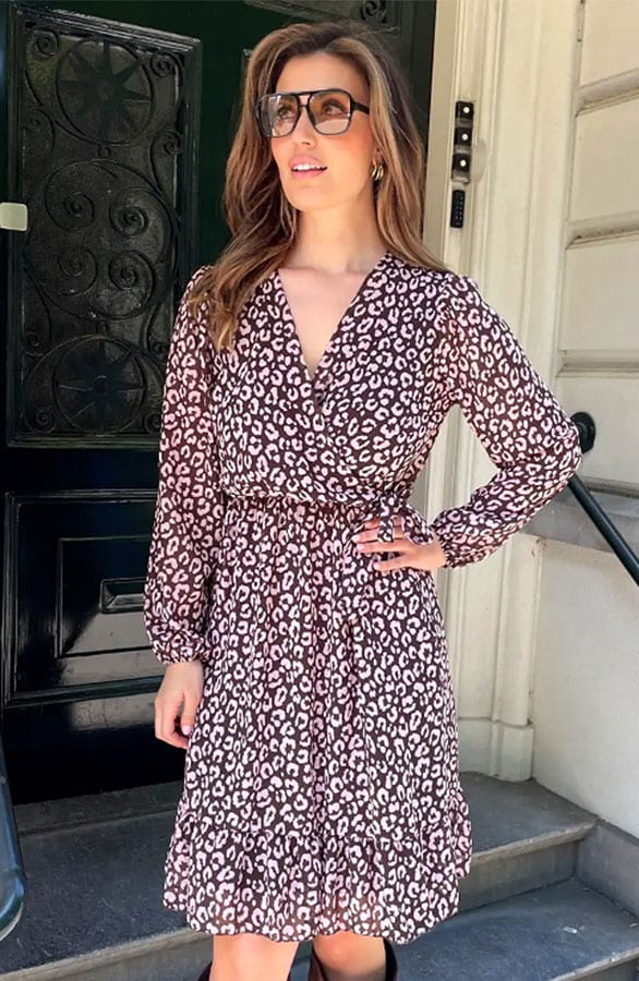 Elegant Dress Ellie Leopard Dust Pink – alle jurkjes — foto 6