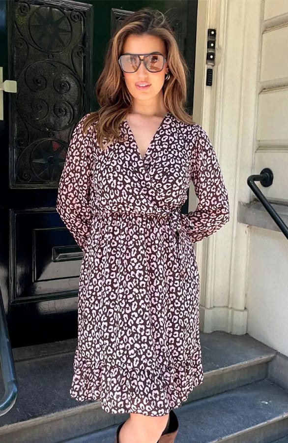 Elegant Dress Ellie Leopard Dust Pink – alle jurkjes — foto 4
