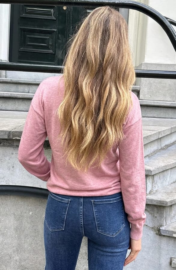 Essential Long Sleeve Top Dust Roze – shirts & tops — foto 4