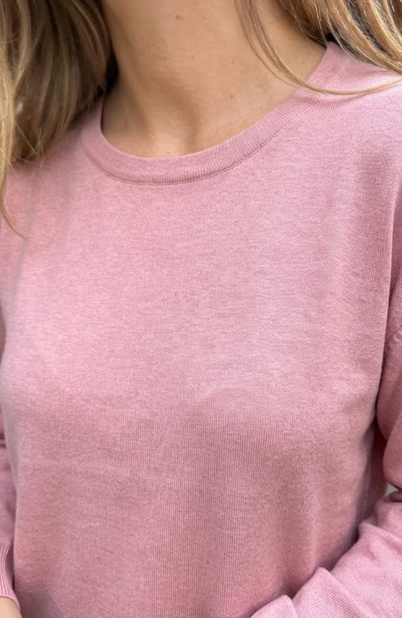 Essential Long Sleeve Top Dust Roze – shirts & tops — foto 5