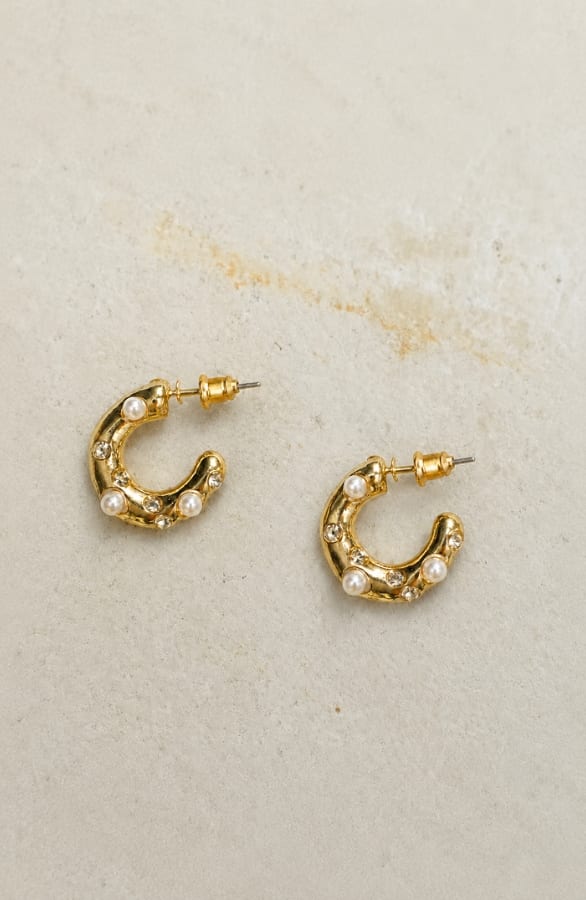 Pearl Spark Earrings Gold