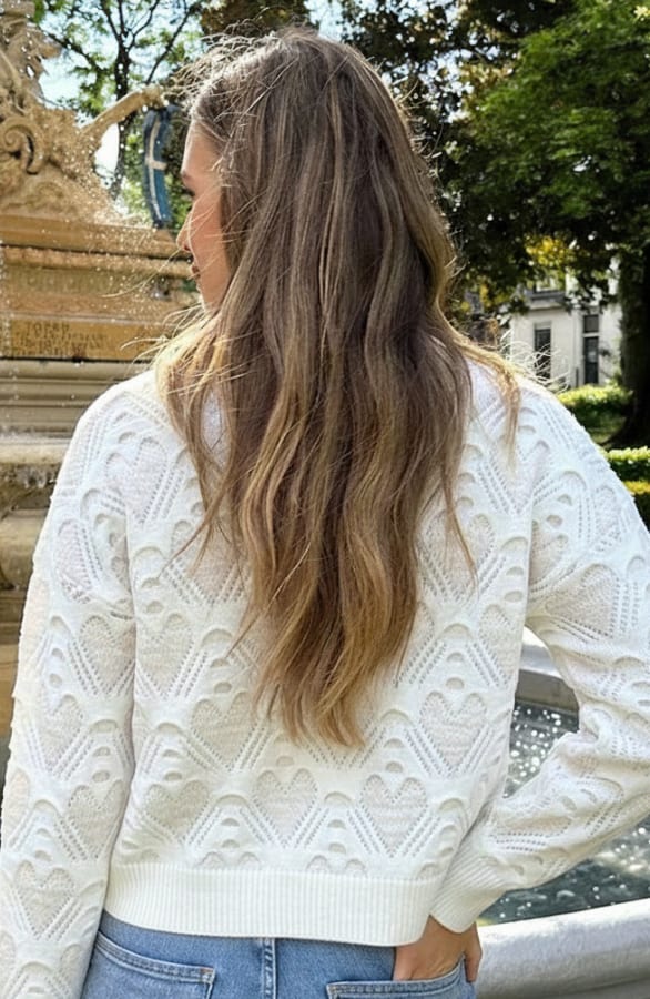 Soft Hartjes Sweater Ecru – truien — foto 5