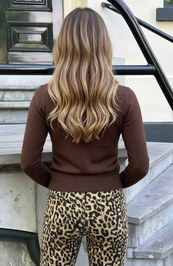 Knitted High Neck Top Choco – truien — foto 4