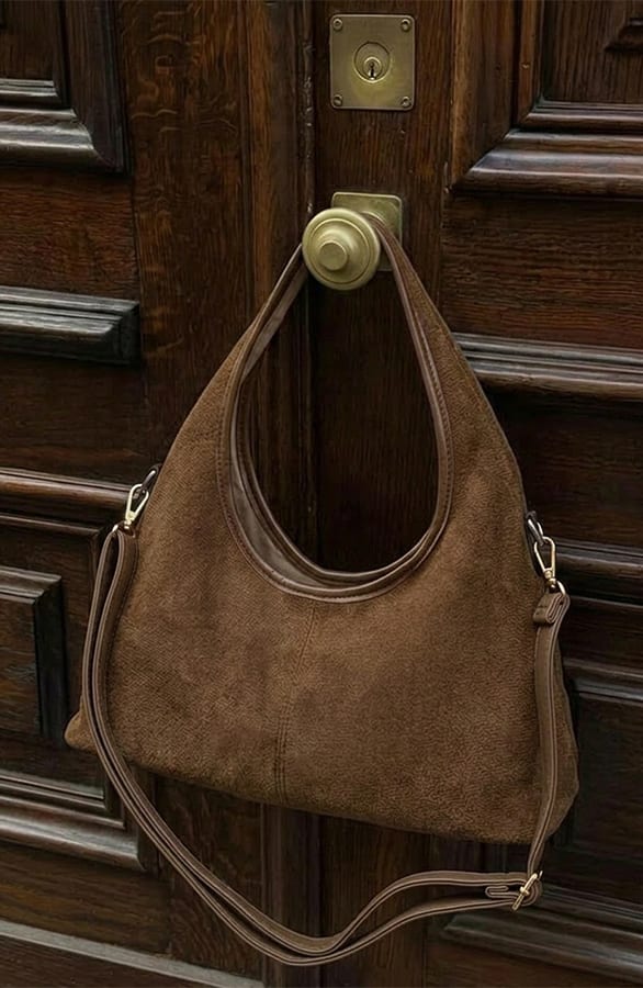 Essential Suedine Handbag Choco