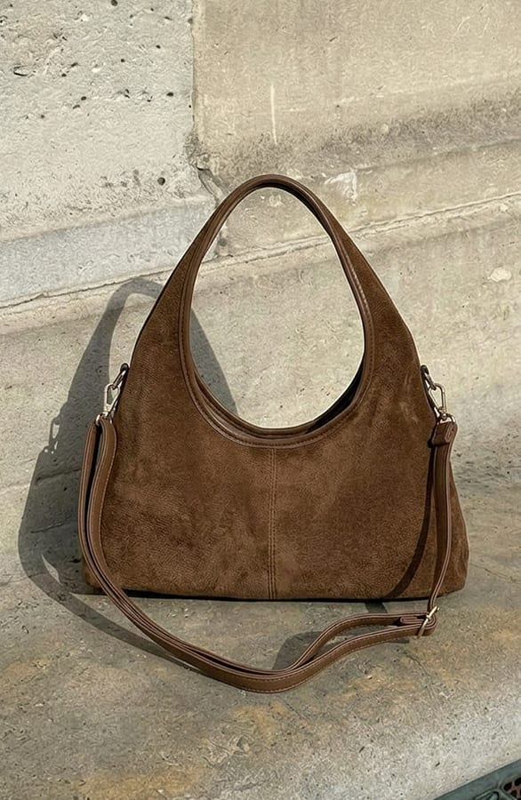 Essential Suedine Handbag Choco – accessoires — foto 3