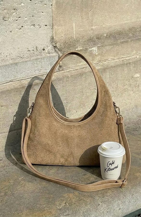 Essential Suedine Handbag Beige – accessoires — foto 3