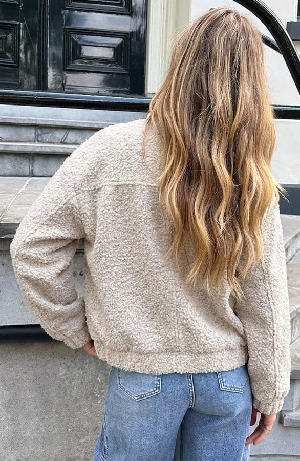 Teddy Bomberjas Beige – jassen — foto 6