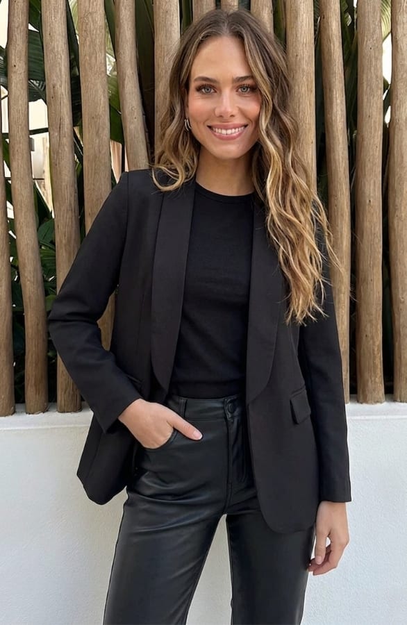 Dames Blazer Nore Longsleeve Black – blazers — foto 2