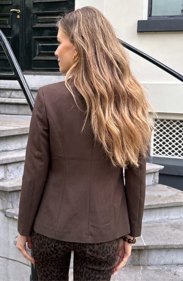 Dames Blazer Nore Longsleeve Bruin – blazers — foto 5