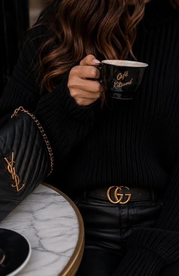 Elle Coating Jeans Black – broeken, foto 8