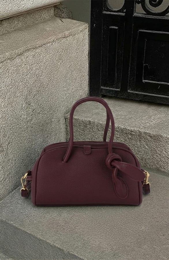 Classic Knot Bag Burgundy – accessoires, foto 4