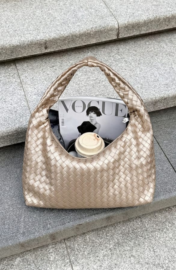 Soft Braided Bag Gold