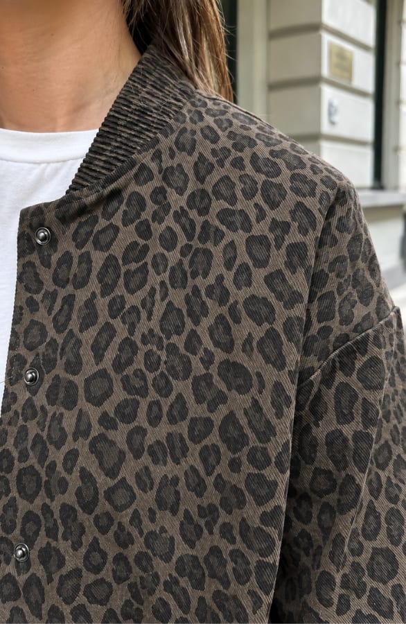 Spijker Bomber Jacket Leopard Bruin – jassen, foto 7