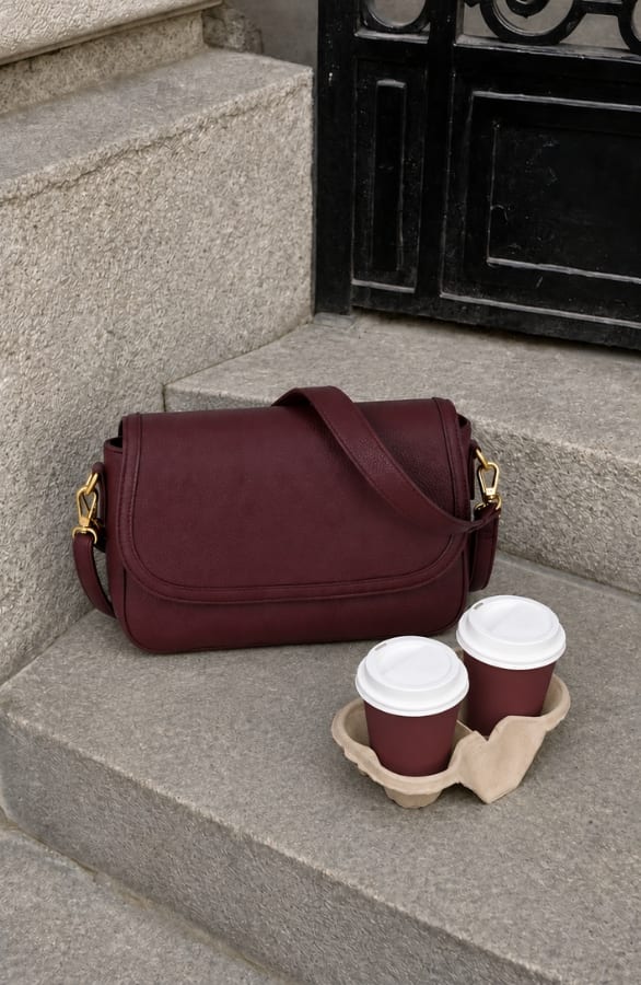 Trendy Schoudertas Burgundy – accessoires, foto 3