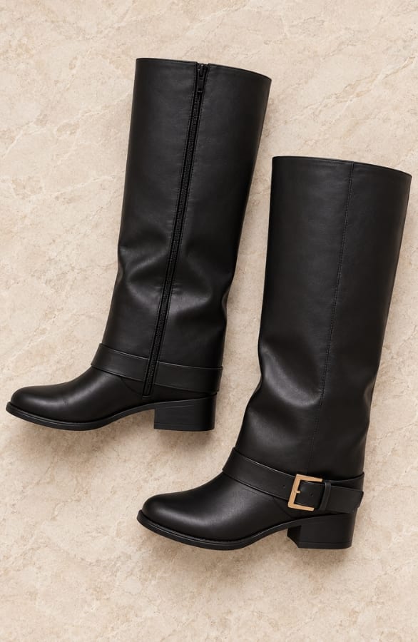 Buckle Boots High Black – schoenen, foto 2